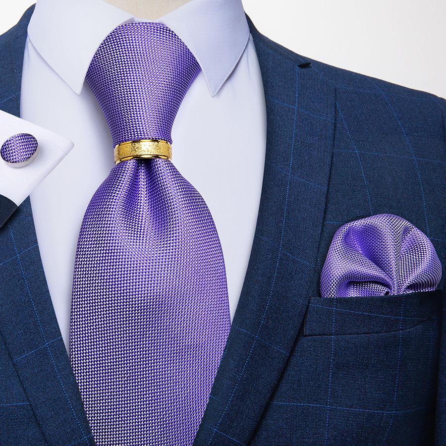 Cravatta Da Uomo In Seta Viola Con Libellule, Larga, Antigalleggiamento, Per Matrimoni E Cerimonie, Nero