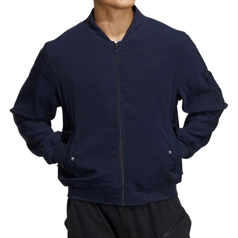 Adidas Jackets Men's Dark Grey Navy Blue Baseball Collar Moderate Other HS3407