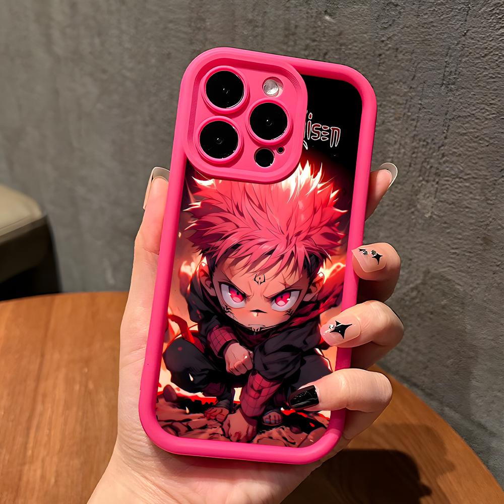 Jujutsu Kaisen Sukuna Mobile Phone Case for iPhone 17 16 15 14 13 12 11 Air Pro Max Plus Thicken TPU Colorful Cover Cover Pretty