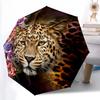 Golden Leopard Pattern Rain Umbrella