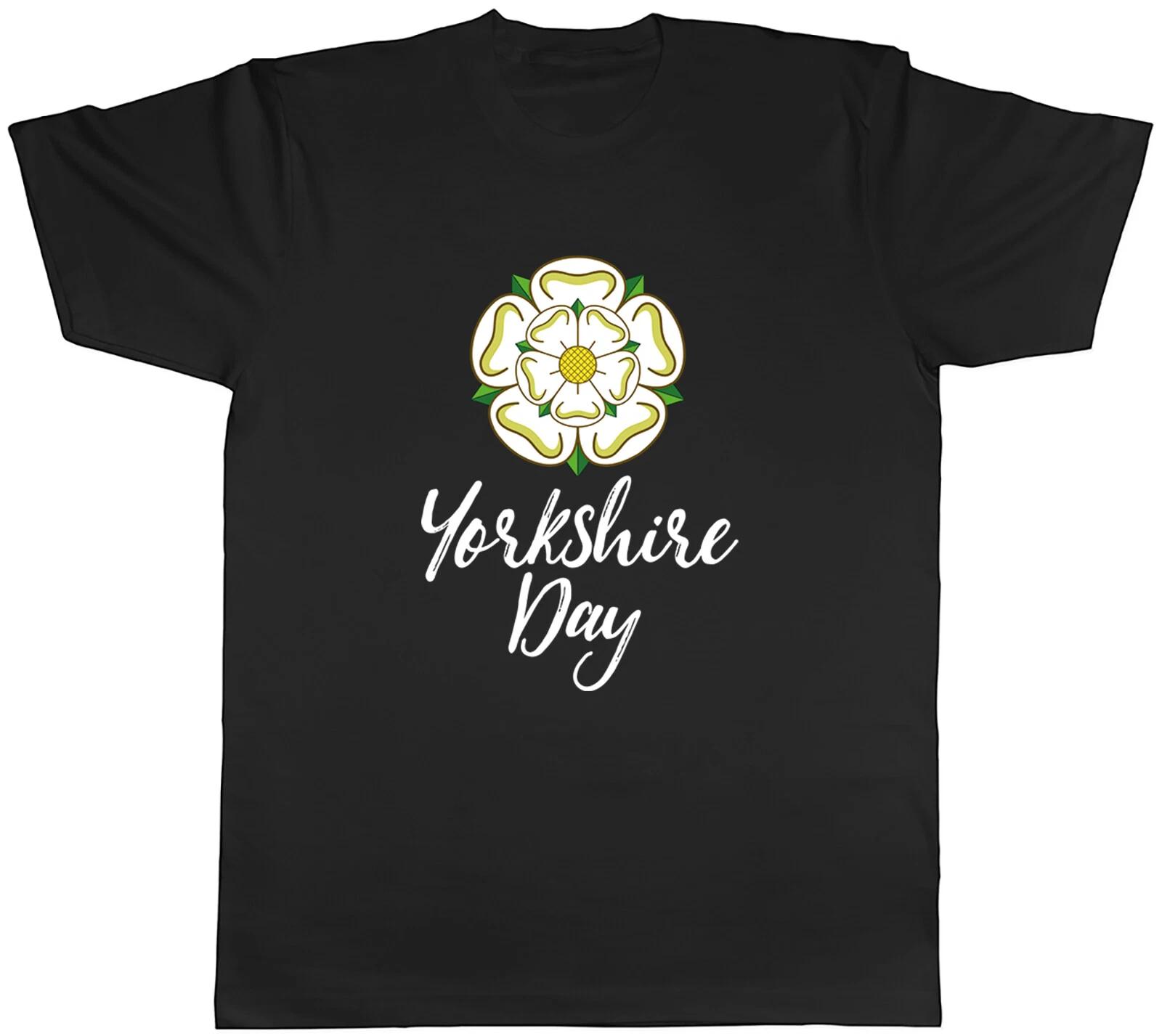 Yorkshire Day Mens T-Shirt White Rose Celebration Unisex Tee Gift XXXXL