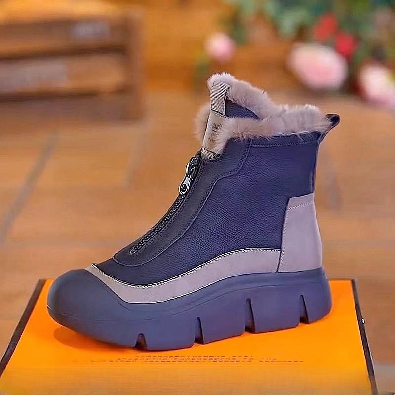 

Snow boots women s autumn and winter 2025 velvet warm Northeast large cotton shoes waterproof and non-slip thick-soled high-top Martin boots 35