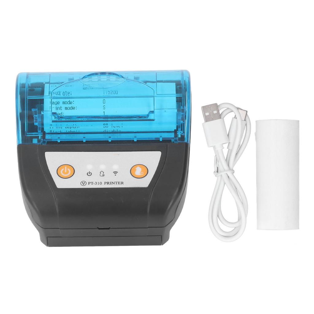 80mm Bluetooth Receipt Printer Portable Label Printer Wireless Thermal Printing Machine Built In Battery