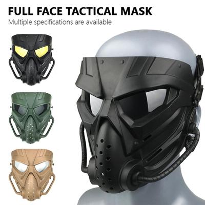 Tactical Full Face Protective Mask Cs Facemask Military Fan Equipment For Outdoor Riding Water-bomb