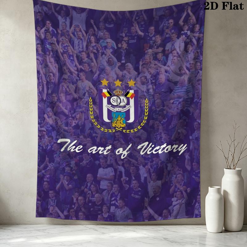 Rsc Anderlecht Wall Tapestry Aesthetic Wall Hanging Printed Fabric Blanket Decorative Tapestries For Bedroom Living Room Home Decor