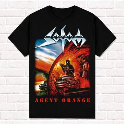 Sodom T-Shirt Agent Orange 1989 Teutonic Thrash Metal Metalheads Style Tees Tops Madam Cotton Short Sleeve High Street