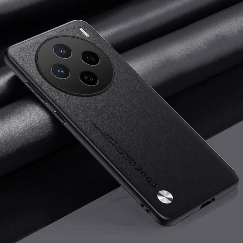 Plain PU Leather Case for VIVO X200s X200 Pro Mini X 200 Ultra Matte Cover Luxury Camera Protect Shockproof Soft Frame Bumper Cover