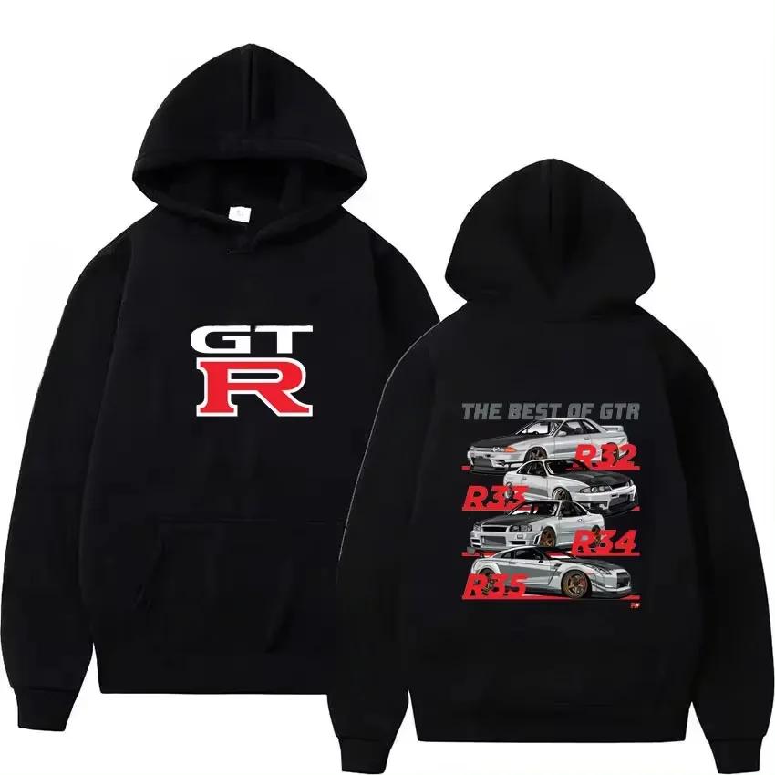 2025 Initial D GTR Skyline R34 Pullover New Hoodies Sweatshirts Men's Y2k Male Fall Winter Unisex Oversized Casual Couple Tops