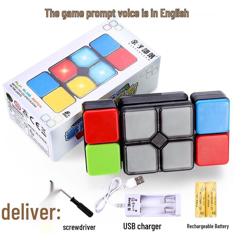 Interactive Music & Light Educational Cube for Children, Ages 3+ | Intelligent Game Toy with Changeable Sounds