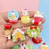 10 Stück Neu Mini Niedlich Cartoon Weihnachten Haus Kinder Spaß Tiere Serie Flache Rückseite Harz Cabochons DIY Schmuck Basteln Dekoration