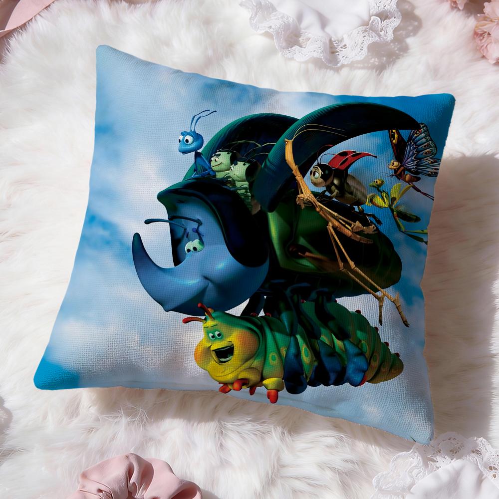 A Bugs Life Cartoon Cushion Cover Premium Comfort Reversible Pillow Cove -Two In One Design for Any Room & Car Interior