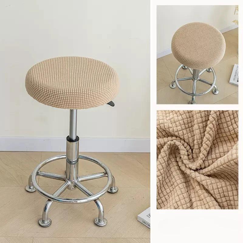 Round Jacquard Stool Cover Stretch Domestic To Use Saet Cover Case Elastic Chair Soft Cushion Cover Washable Bar Chair Slipcover Thick