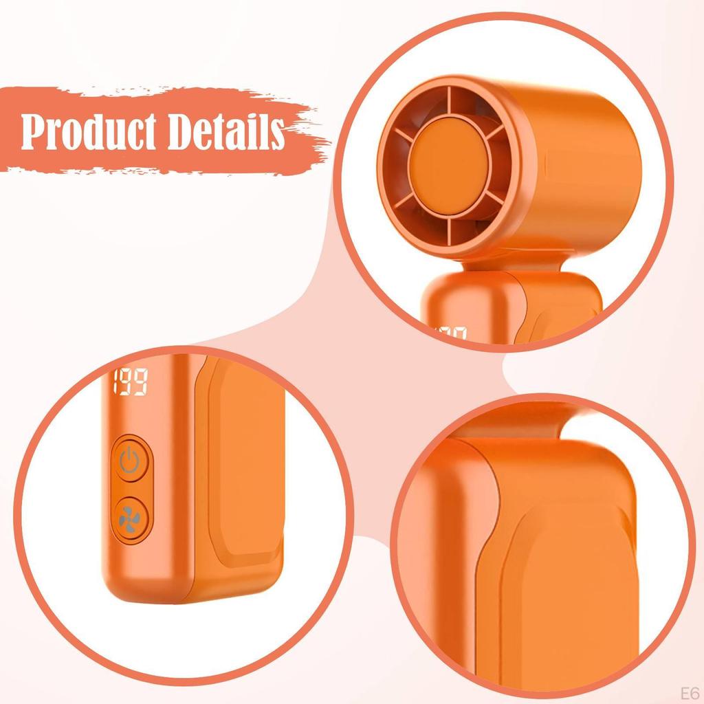 Portable Fan with Strong Wind (18000 RPM), Practical And Temperature Adjustment for Camping,