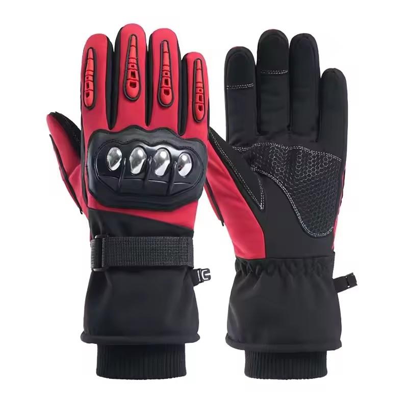 Winter Motorcycle Off-road Riding Full Finger Gloves Men Thick Anti Slip Touch Screen Warm Windproof Glove Outdoor Sports Riding