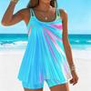 Women's Swimwear Tankini 2 Piece Swimsuit  Geometric  Pattern Print Vacation Bathing Suits