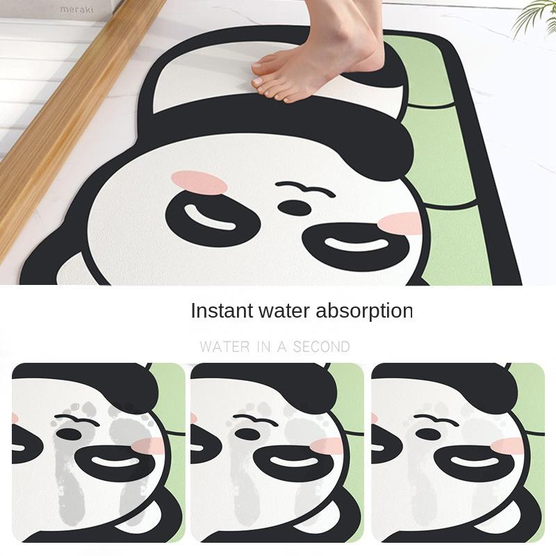 Diatom Absorbent Bathroom Cute Super Mat Cartoonnonslip Mud Toilet Pad Quickdrying Bath Mat Floor Mat