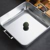Korean Square Food Serving Trays Stainless Steel Snack Dishes Household Tiramisu Tray  Vegetable