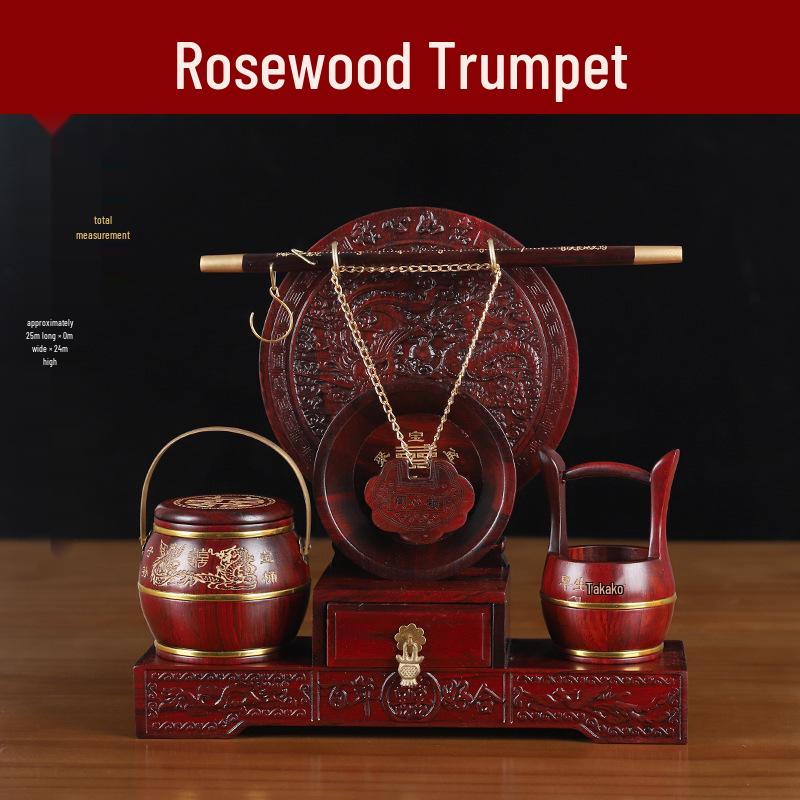 Свадебный набор из палисандра: Фигурка Внуки Ведро и Туалетное украшение.