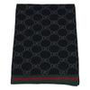 GUCCI GG logo Sherry line knit Scarf Black GreyUsed