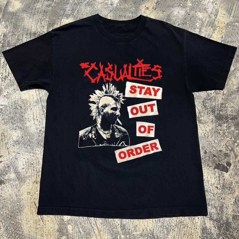 

VTG The Casticties Band Stay Out Of Order S-5XL T Shirt Cotton Black TT440 Unisex T-Shirt XXXXL