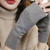 1Pair Autumn Winter Warm Soft Velvet Half Finger Gloves For Women Soft Skin Suitable For Daily Office Writing Wrist Protection