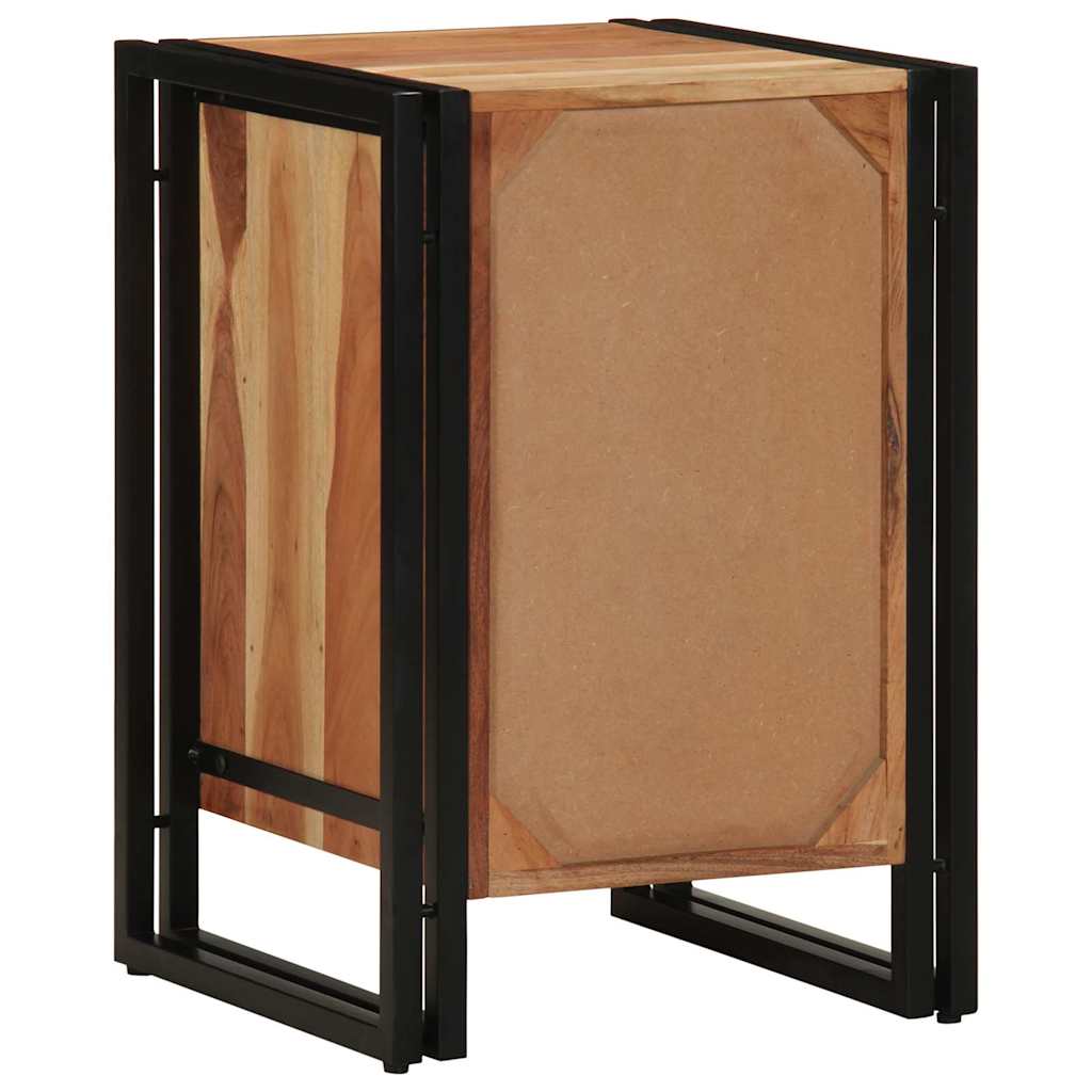 Nightstand Brown 40 X 40 X 59 Cm Solid Acacia Wood