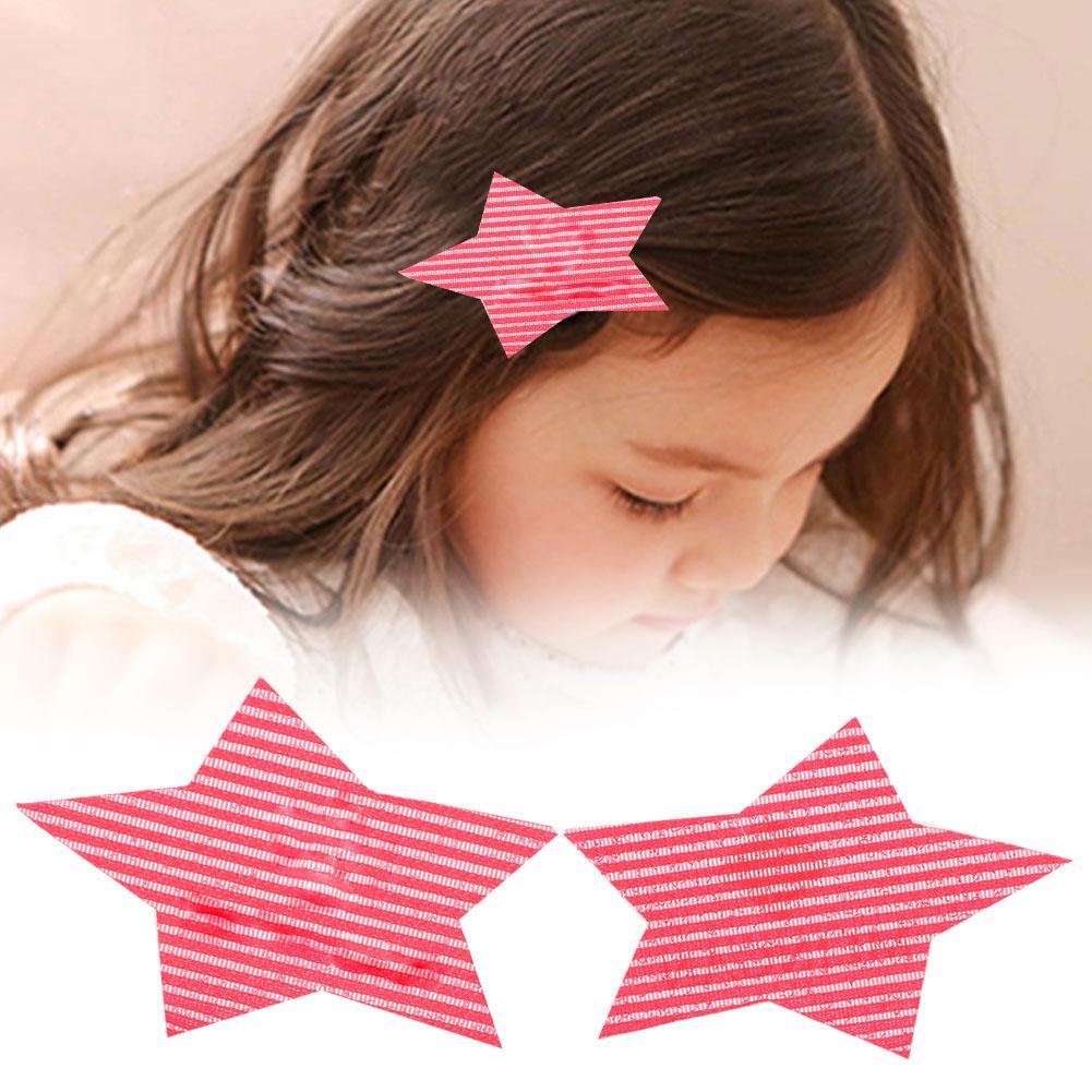 12pcs Star Shape Hair Sticker Fixed Hair Bang Clip Hair Paste Hair Accessories