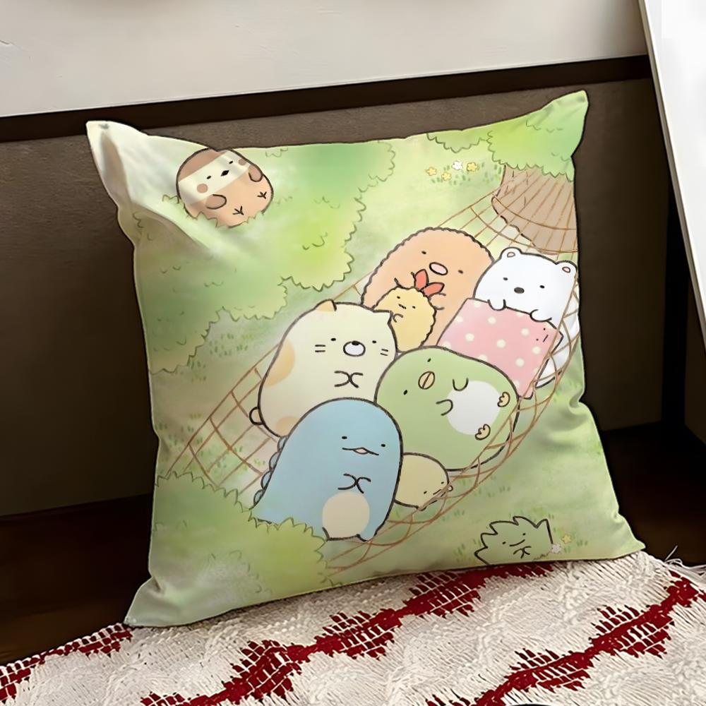 SSumikko Cute GGurashis Cushion Cover Reversible Soft Durable Pillow Cover Home  Car MultiScene Use for Daily Comfort
