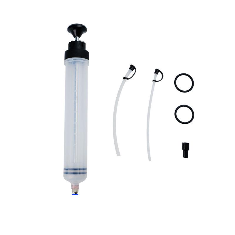 Outil de vidange d'huile à double usage de type seringue pour l'aspiration et l'injection d'huile moteur et de frein, avec fonction de nettoyage des dépôts de carbone