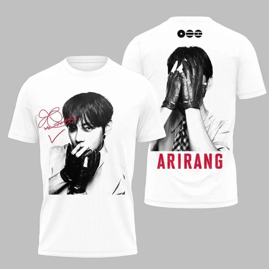 2026 BTS Arirang Graphic T-shirt Men and Women Summer Y2k T Shirt Fashion High Quality Short Sleeved Top Streetwear Unisex