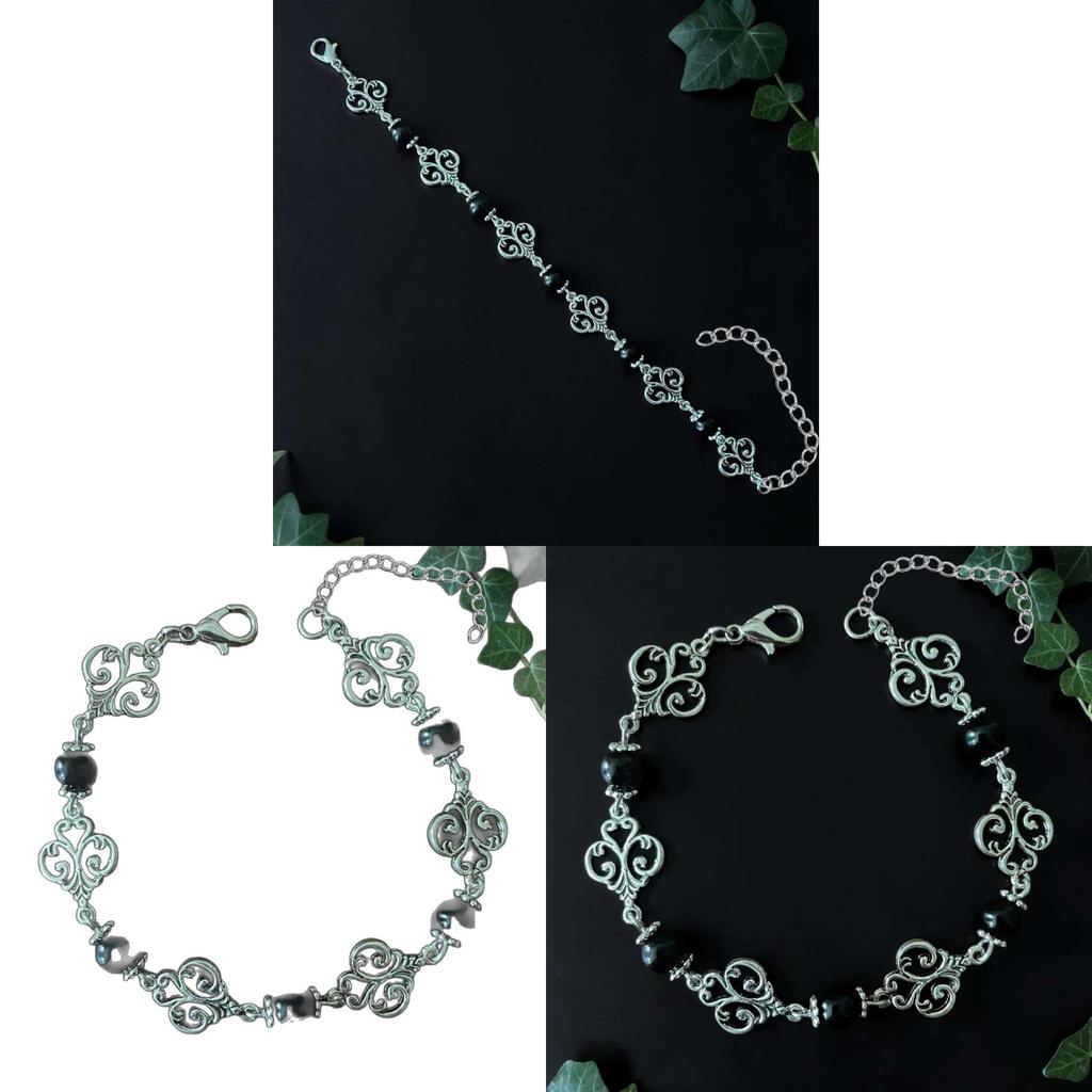 Gothic Silver Bracelet With Star Shape For Unisex Gift