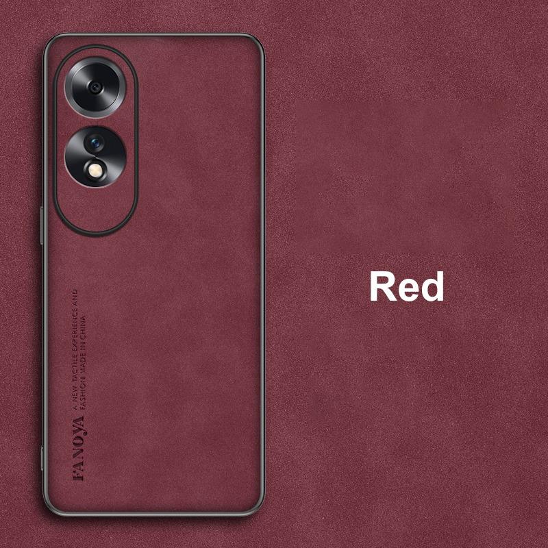 

Для OPPO A60 Чехол Роскошный Кожаный Чехол для Телефона Для OPPO A60 4G Задняя Крышка Бизнес Матовый Силиконовый Ударопрочный Полная Защита For OPPO A60 4G красный