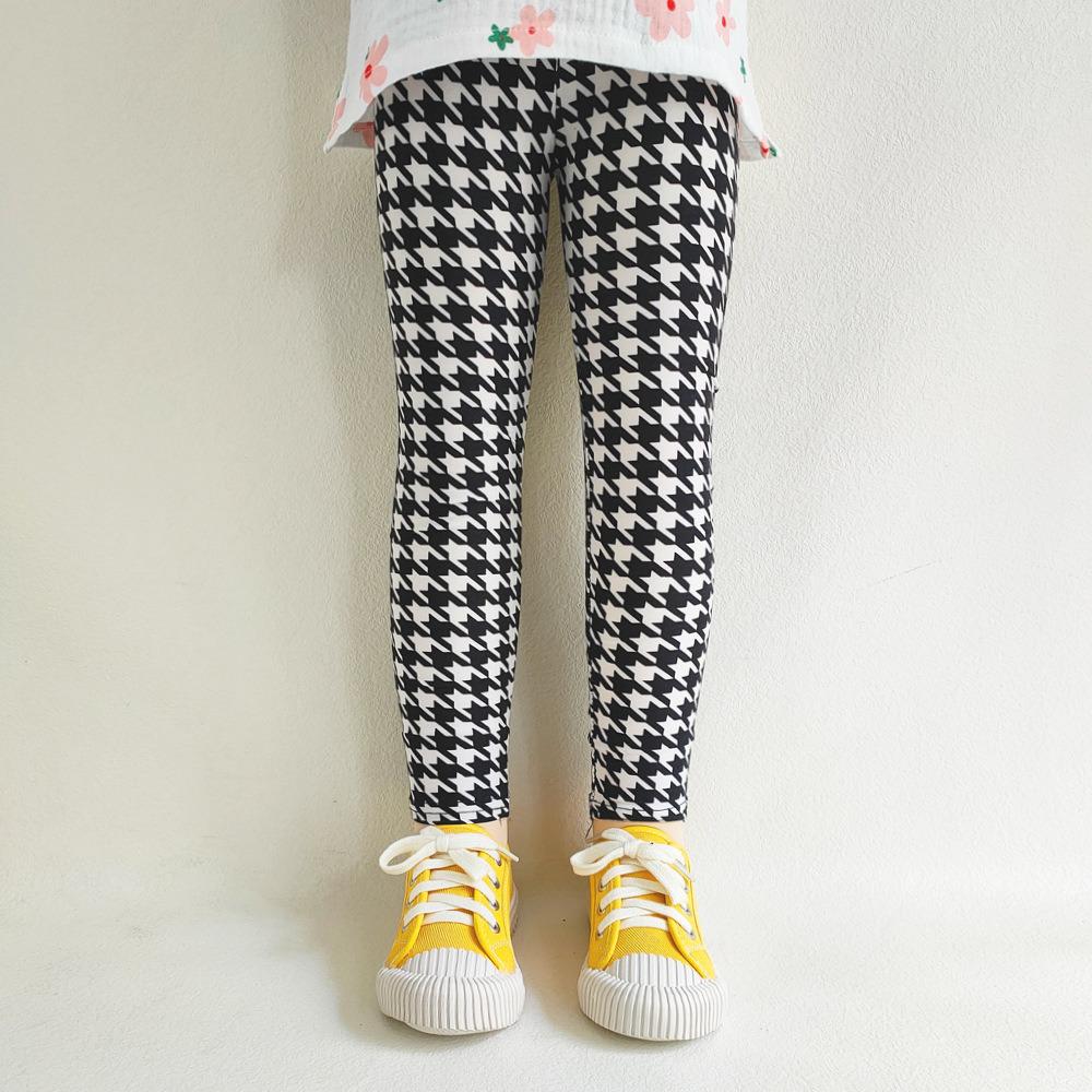 Kids' Spring/Summer Printed Milk Silk Stretch Base Layer Pants