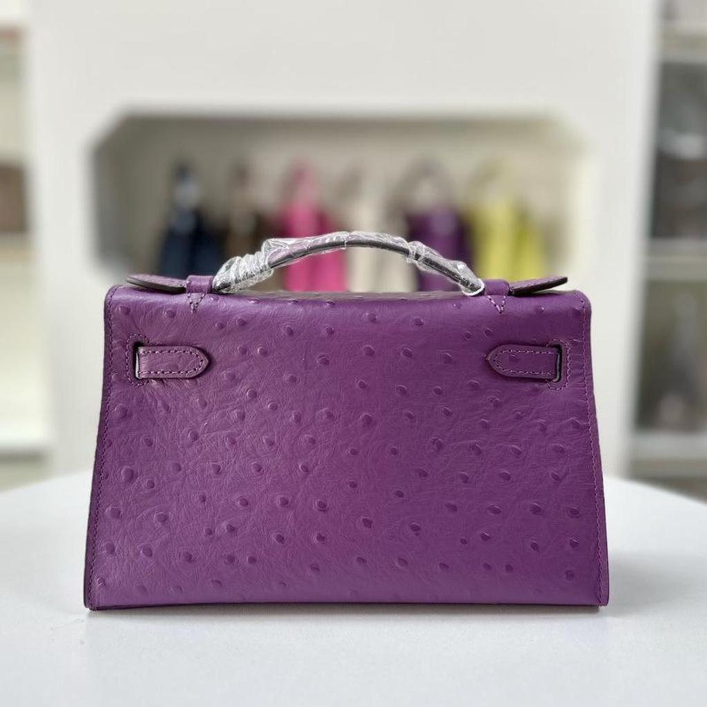 New Palm-pattern Mini Bag A Generation Of Ostrich Pattern Leather Single-shoulder Cross-seat Dinner Clutch
