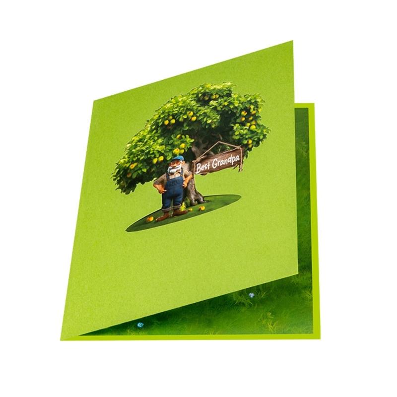 Elegant Birthdays Weddings Greeting Card Elegant 3D Fruit Tree Handmade Greeting Card to Delivery Appreciation