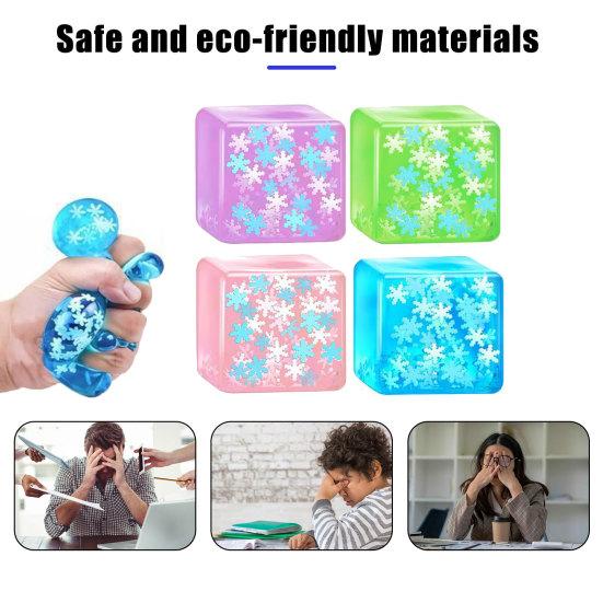 1/4Pcs TPR Stress Ball Slow Rising Matte Squeeze Ball Toy Hand Exercise Relaxation Sugar Ball Decompression Sensory Fidget Toy