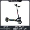 800W 48V 16AH Emanba L12 MAX Elsparkcykel EU Lagerhög Hastighet 45 km/h 10-tums 2-hjulig Terräng Vuxen Sparkcykel