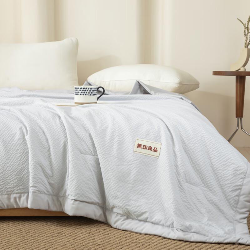 Muji Soft Washed Plaid Soybean Fiber Quilt