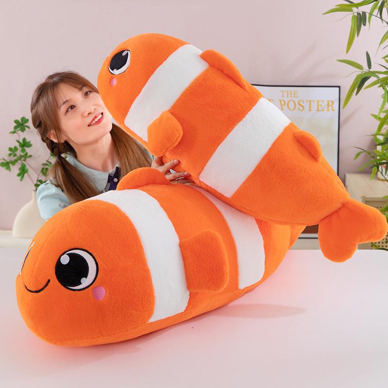 New Clown Fish Pillow Plush Toys Marine Series Doll Rag Doll Children's Sleeping Long Pillow