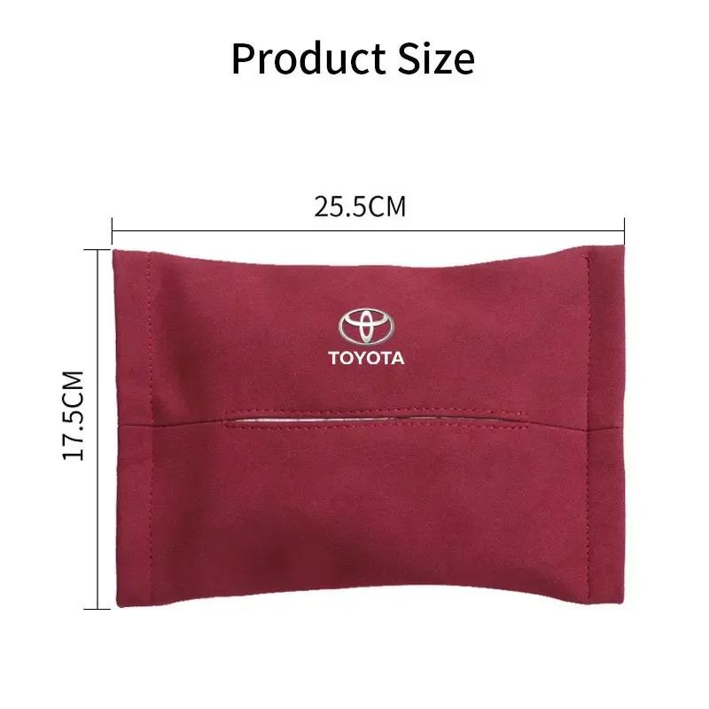 1Pcs Car Tissue Box Holder Sun Visor Seat Back Car Accessories for Toyota TRD GR Corolla Yaris Aygo Prius RAV4 Crown CHR Camry Auris