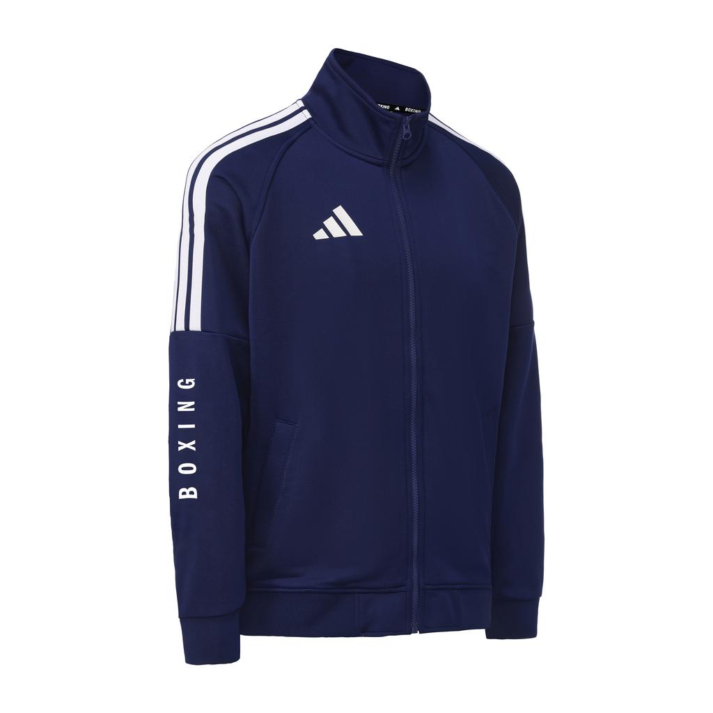 Adidas Boxing 3-Stripes Classic Retro Straight Leg Pants Jacket Two-Piece Casual Sports Suit Unisex Suit Dark-Blue TR30JR1BX-DBW+TR30PR1BX-DBW