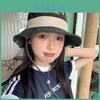 Stylish Japanese Color Block Embroidered Fisherman Hat For Women Summer Travel Sun Protection