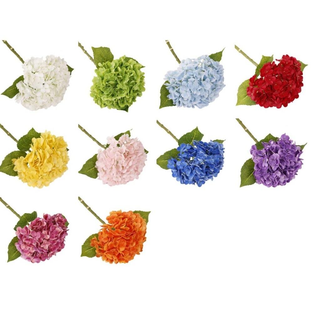 Green Leaf Simulation Colorful Hydrangea Real Touch Fake Flower Home Living Room Decor