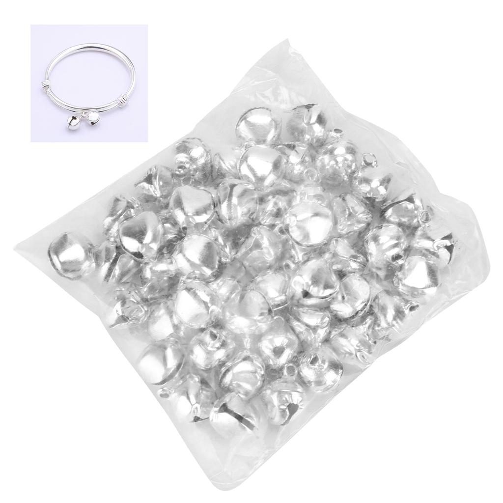 50pcs Small S Tiny Iron Jingle S with Hole for Craft Jewelry Festival Birthday Decoration