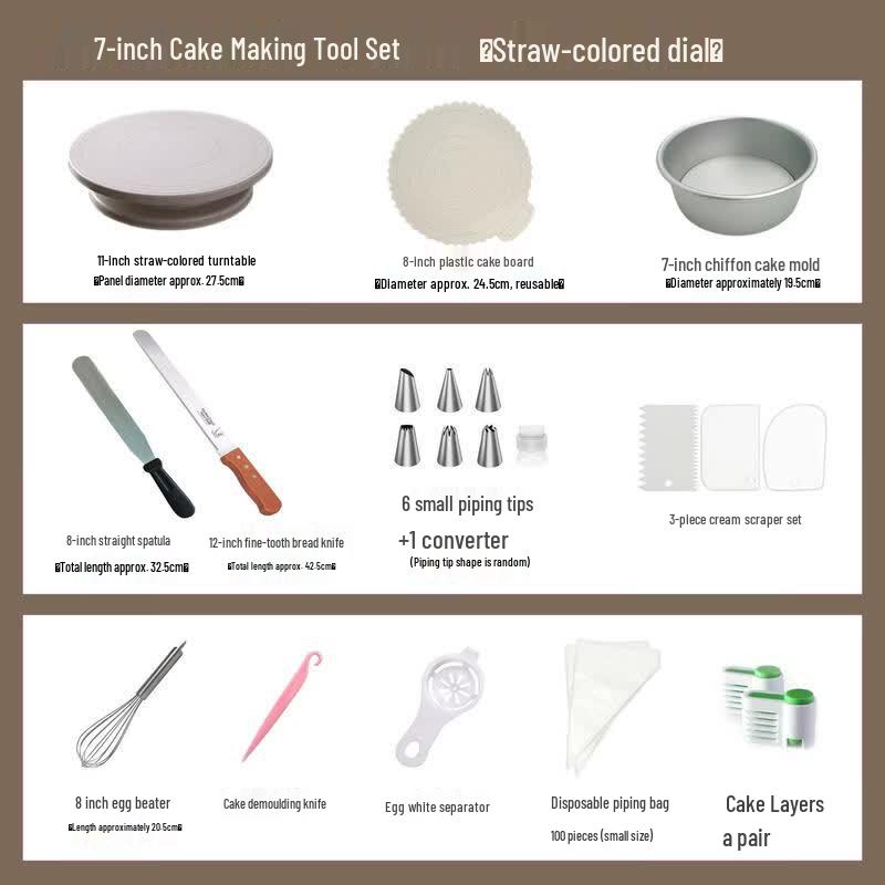 

Wheat Straw Plastic Cake Decorating Turntable