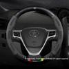 Ultra-Thin Suede Carbon Fiber Steering Wheel Cover for 11-15 Toyota Yizhi