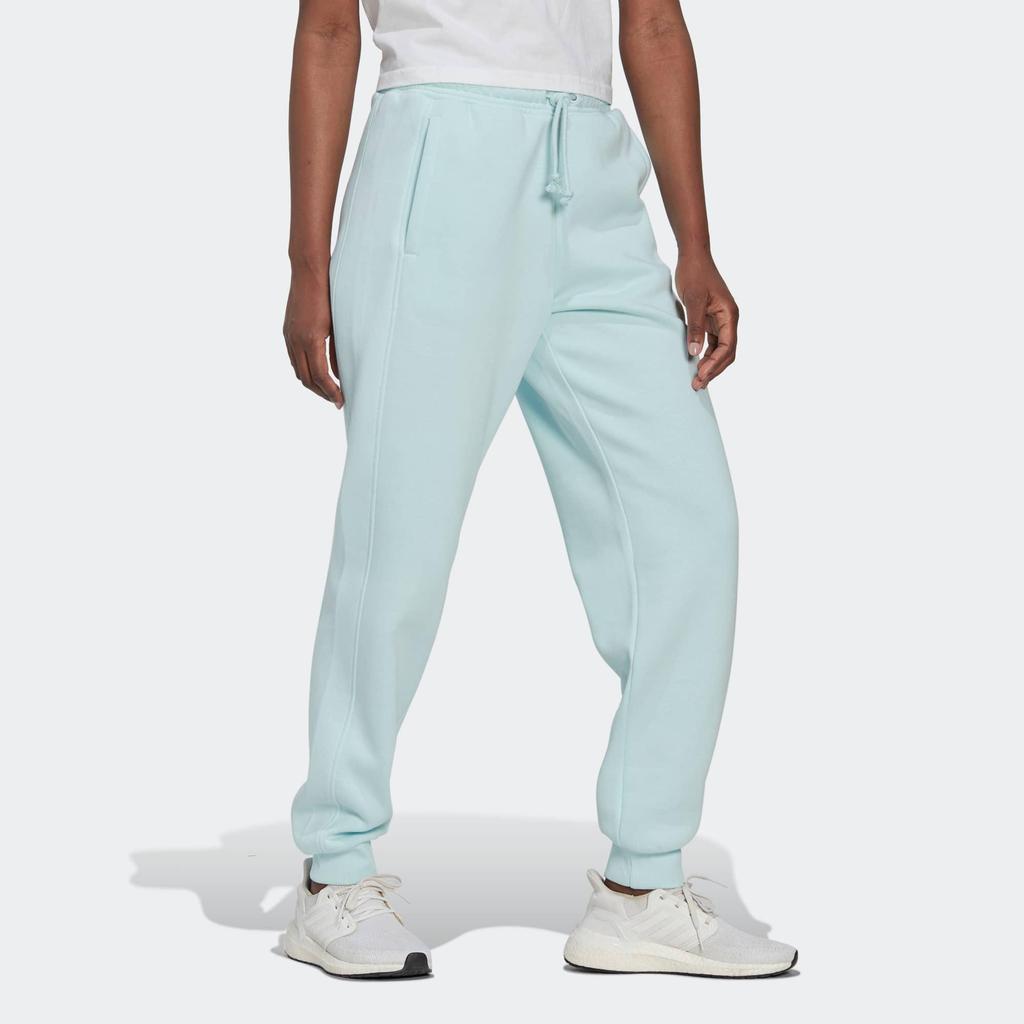 adidas All Season Pants With Embroidered Logo And Drawstring Cuffs Women Bottoms Light-Blue HN4233