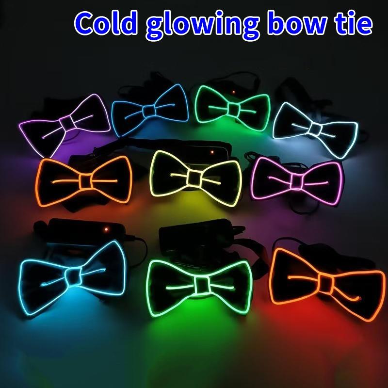 Glowing Butterfly Knot Suitable For Christmas Party Led Glowing Bow Tie Performance Props Festive Costumes Special Use