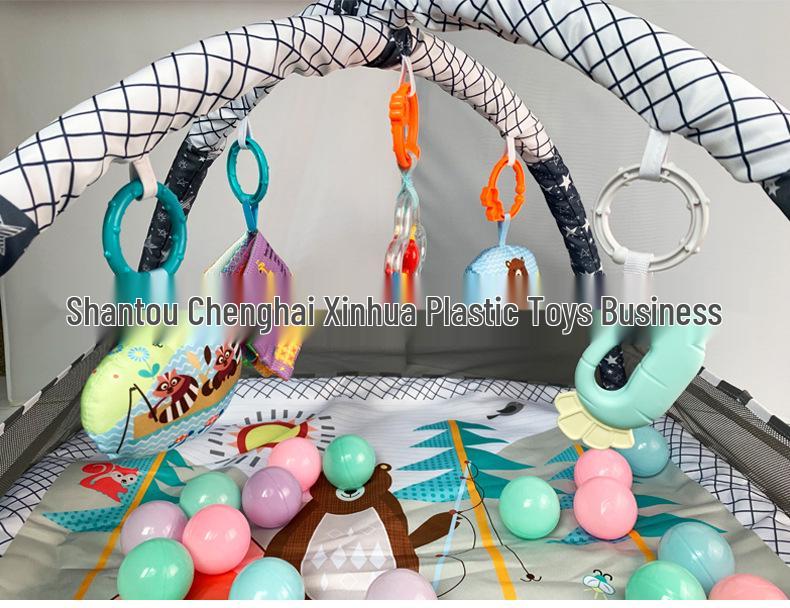 Baby Gym Rack with Ocean Ball Fence & Crawling Mat - For Newborns