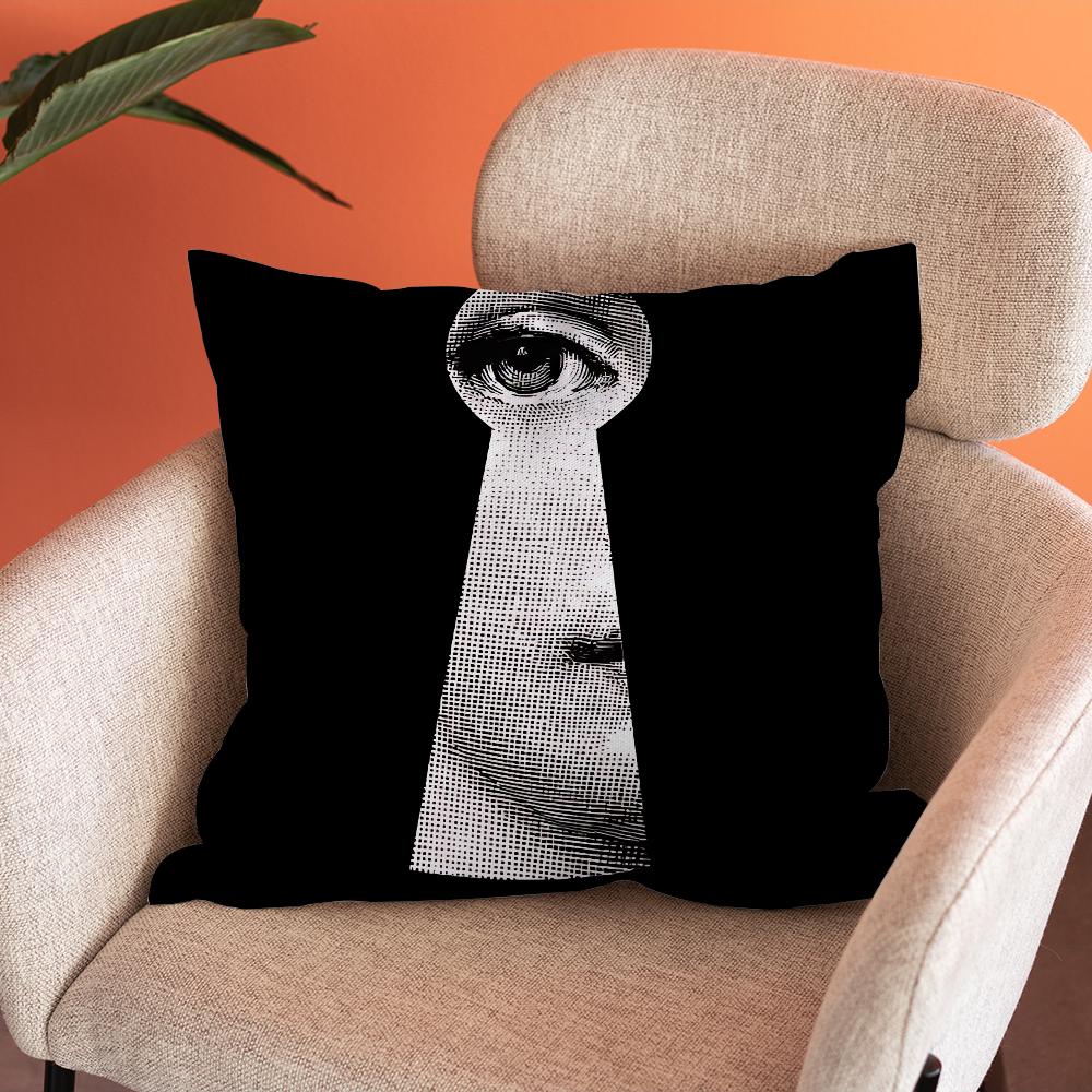 Face Art P-Piero Pillow Case Soft Cushion Case or Farmhouse Sofa Decor Home Decorations and Protector F-Fornasettis Pillow Case
